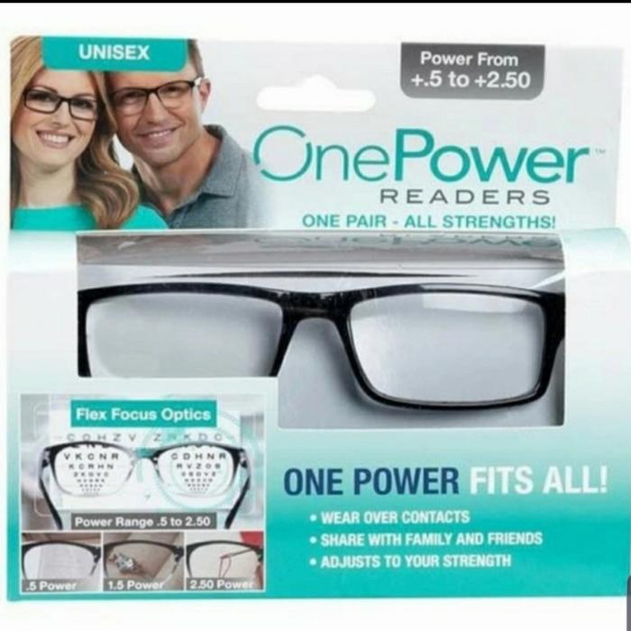 Gambar Kacamata Baca Plus Auto Focus One Power Readers Unisex 0610 - model persegi dari Value Acc undefined Tokopedia