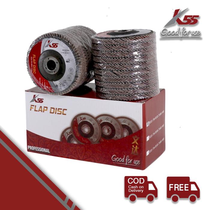 Gambar K55 Amplas Susun 4" per Box isi 20pcs Flap Disc 100x16mm Grid 40-400 - Grit 40 dari MST TOOLS undefined Tokopedia
