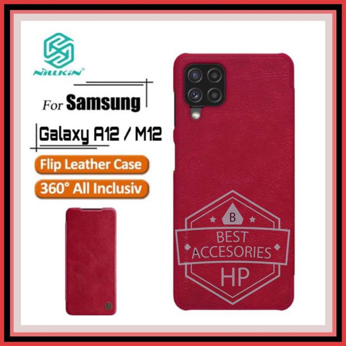 Gambar SAMSUNG GALAXY A12 A125 NILLKIN QIN ORIGINAL HARD CASE FLIP COVER TPU - SAMSUNG M12, Hitam dari Best Accesories Hp undefined Tokopedia