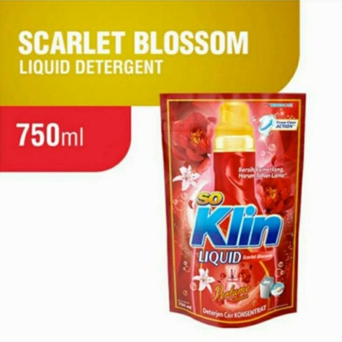 Gambar So Klin Detergent Cair 750ml - Soklin Sabun Cuci Baju Parfum Refill - Scarlet dari Pumpkin Babies undefined Tokopedia