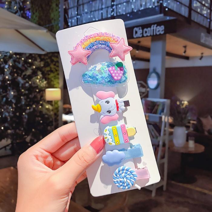 Gambar Jepitan rambut anak lucu 6pcs - Biru dari Hao.Things Store undefined Tokopedia
