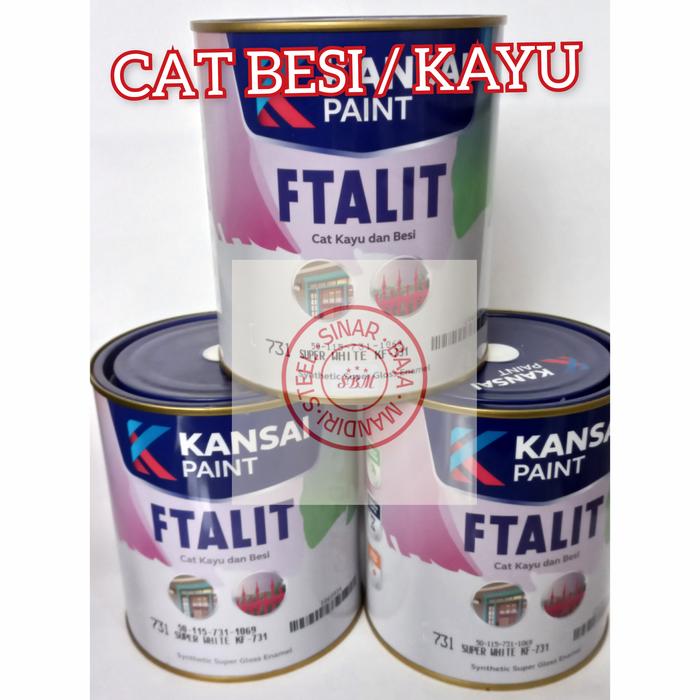 Gambar CAT KAYU DAN BESI FTALIT HITAM / PUTIH KILAP @1Ltr - Putih dari SBM STEEL undefined Tokopedia