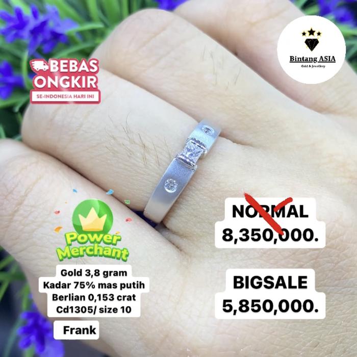 Gambar Cincin berlian eropa model frank&co full mas putih whitegold ( 1305 ) dari Toko mas Bintang ASIA undefined Tokopedia