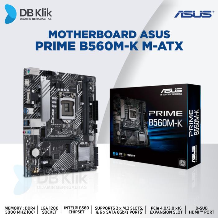 Motherboard ASUS PRIME B560M-K m-ATX LGA1200 HDMI D-Sub - ASUS B560M-K