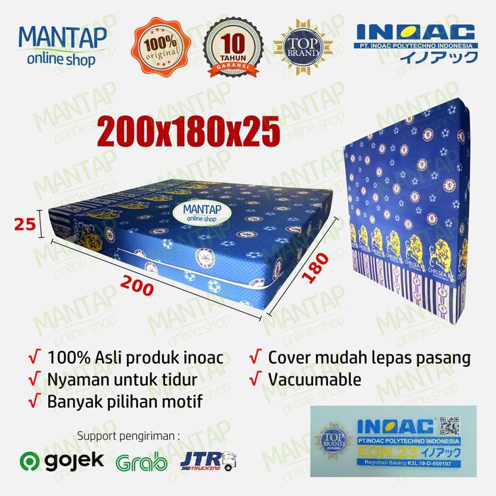 Gambar kasur busa Inoac 180x200x25cm anti kempes Garansi 10-15th super awet - EON LG D23, Lurus standar dari INOAC toko kasur Kota Depok Tokopedia