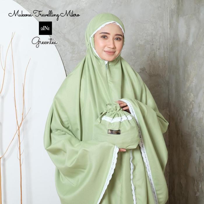 Gambar Mukena Traveling Dewasa Katun Mikro 2 IN 1 - greentea dari Shazfa hasna id undefined Tokopedia