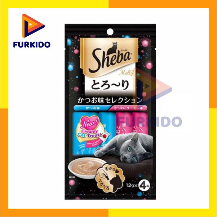 Gambar Sheba Melty Liquid Snack 48 Gr / Snack Kucing Creamy Liquid - KATSUO SALMON dari Furkido Pet undefined Tokopedia