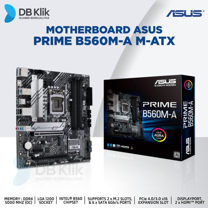 Motherboard ASUS PRIME B560M-A m-ATX LGA1200 HDMI DP - ASUS B560M A