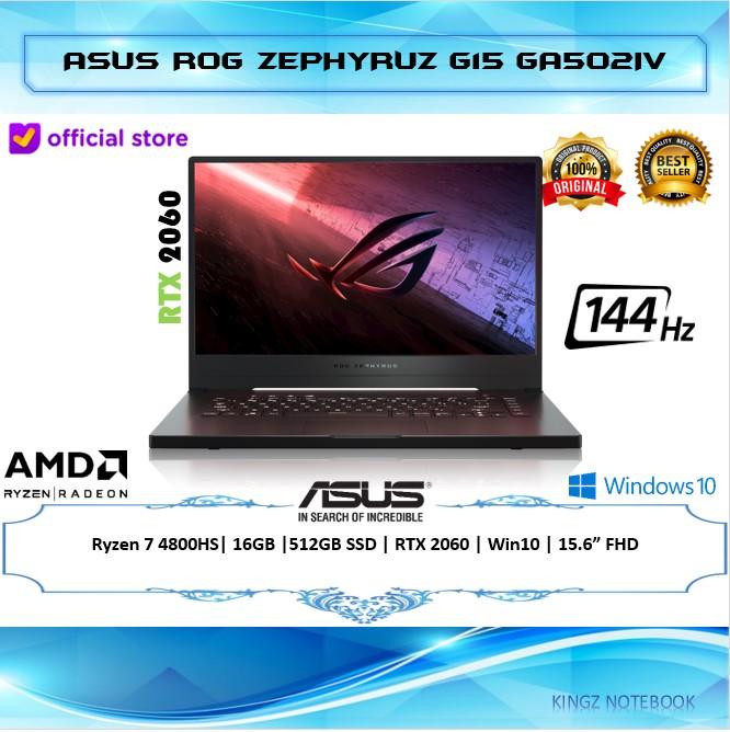Gambar Asus Rog Zephyrus G15 Ryzen 7-4800HS 16GB 512GB SSD RTX2060 15,6" FHD - Black dari Kingz Notebook undefined Tokopedia