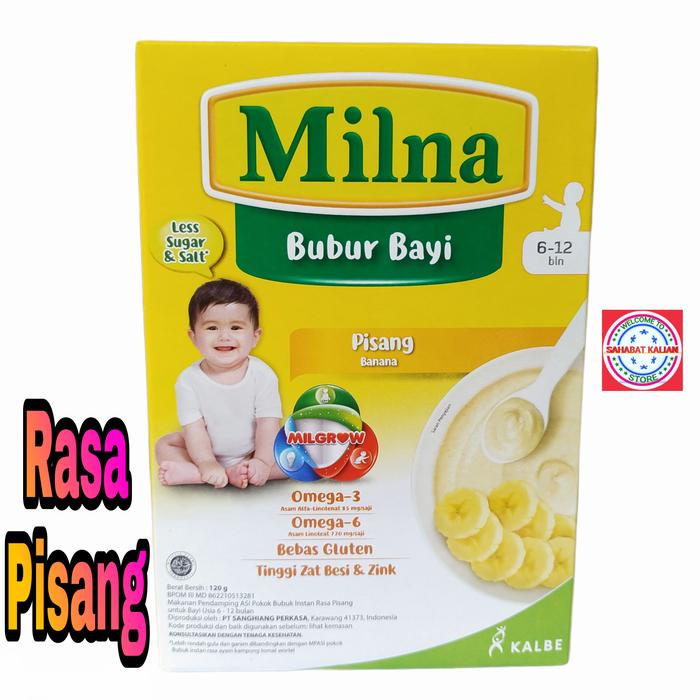 Gambar MILNA BUBUR BAYI PISANG 6 TO 12 BULAN 120GR PER 1 BOX dari SAHABAT KALIAN SHOP undefined Tokopedia