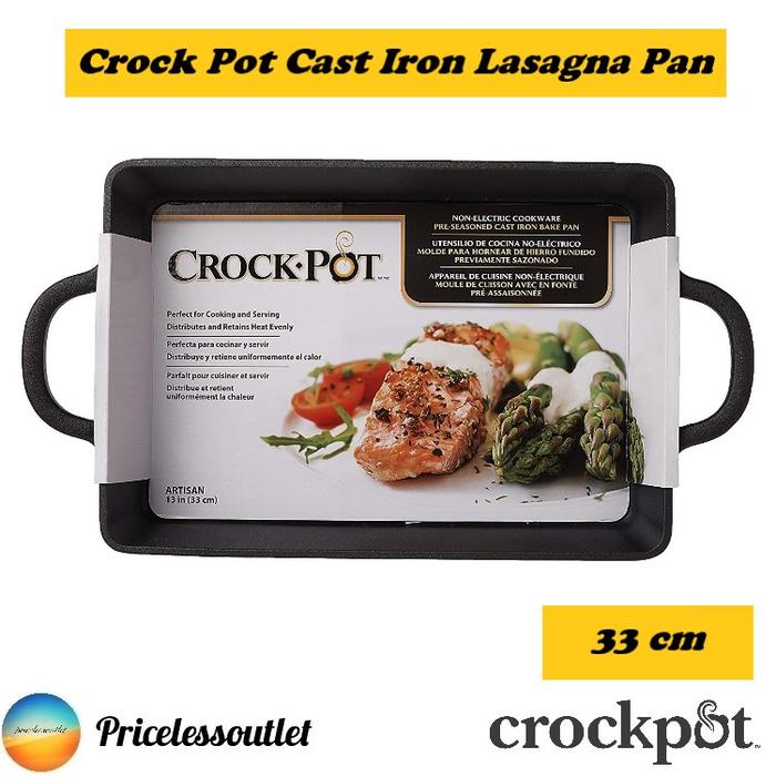 Jual Cast Iron Crock Pot Artisan Enameled Lasagna Pan 13 In (33 cm