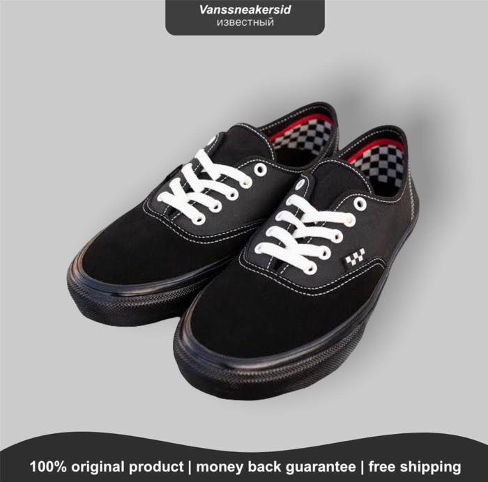 sneaker shoes vans black authentic lo pro trainers