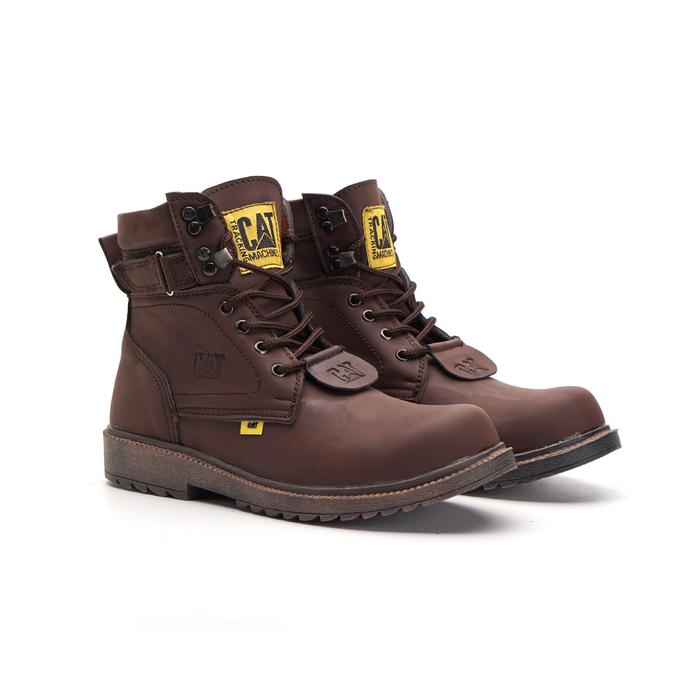 Jual sepatu pria caterpillar boots aliando (safety) brown original
