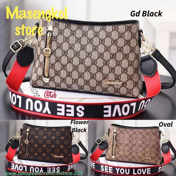 Gambar Tas Selempang modis Wanita cantik Kerja Branded Batam Import Q2584 - Display dari Masengkol Store undefined Tokopedia