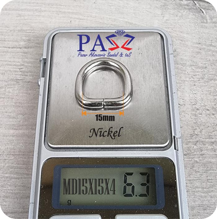 Gambar Ring D 15mm murah / Ring tas/ Aksesoris tas - Black Nickel dari Pass Bandung undefined 3 Tokopedia