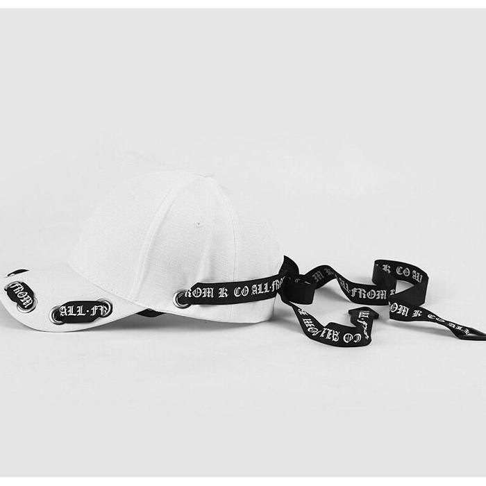 Gambar Ilhamriof Topi Baseball Pria Dewasa Visor Gaya Hip Hop Tali Panjang - Putih dari Berkarya-Store undefined Tokopedia