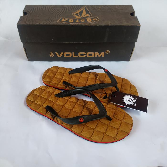 Gambar sandal jepit pria official volcom terlaris - Orange, 39 dari Sandal Volcom undefined Tokopedia
