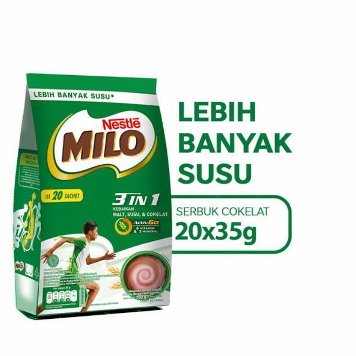 Gambar susu milo 3in1 sachet 35gr dari ion+store undefined Tokopedia