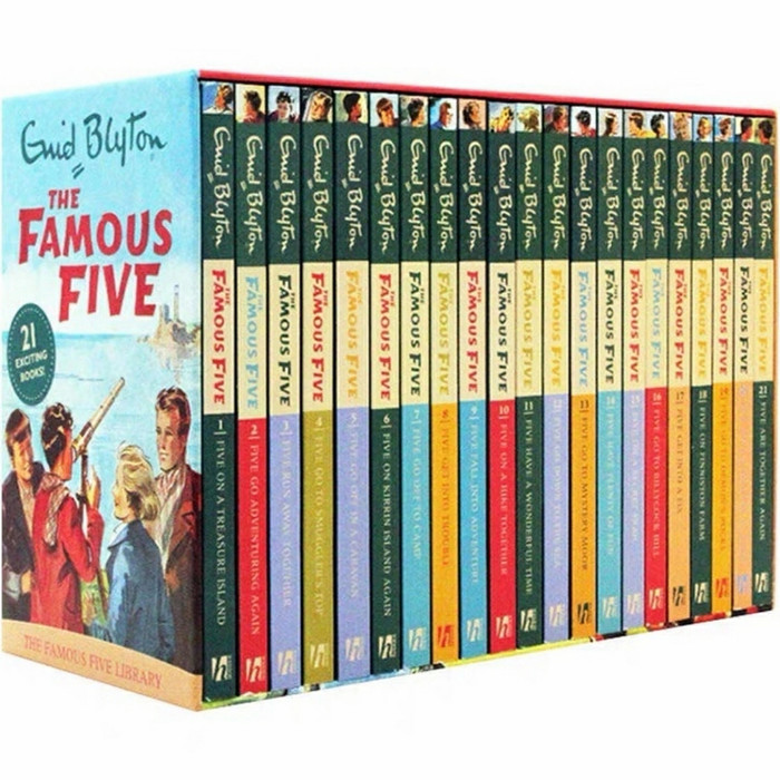 Enid Blyton-célèbre Cinq Livres-Maison de poupées-Set.1 7 X Miniature 1/12th Enid Blyton-célèbre Cinq Livres-Maison de poupées-Set.1 7 X Miniature 1/12th