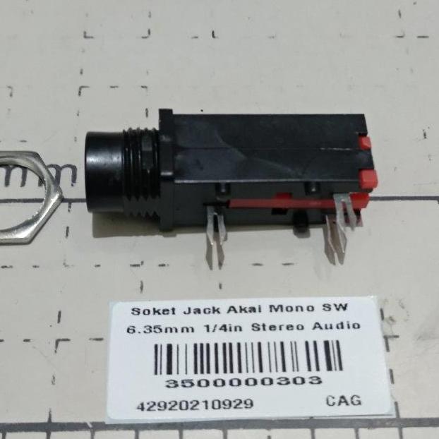 Gambar Soket Jack Akai Mono 6.35mm 3 pin kaki Socket Input Colokan Jek Jack dari xxstreme undefined Tokopedia