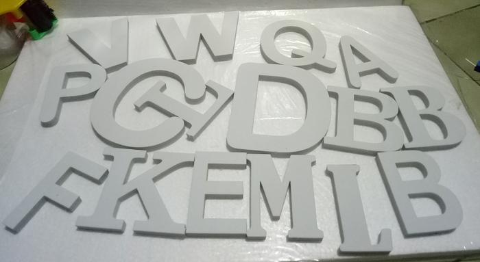 Gambar Huruf Spon Eva Tinggi 20CM Tebal 1 CM - Putih dari Habibi Kreasi Adv undefined Tokopedia