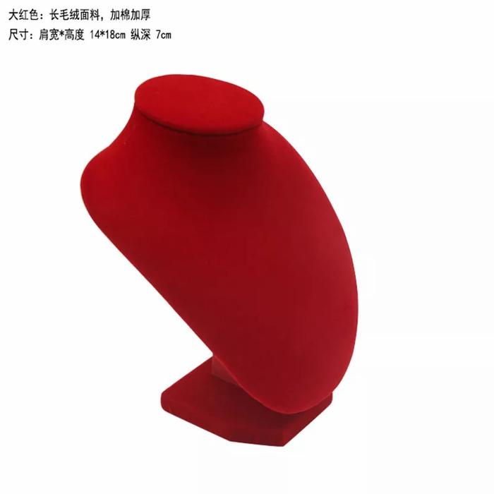 Gambar Display Kalung Manekin Patung Leher Tempat Perhiasan Kalung (Termurah) - Merah, Besar dari Box Display Grosir 88 undefined Tokopedia