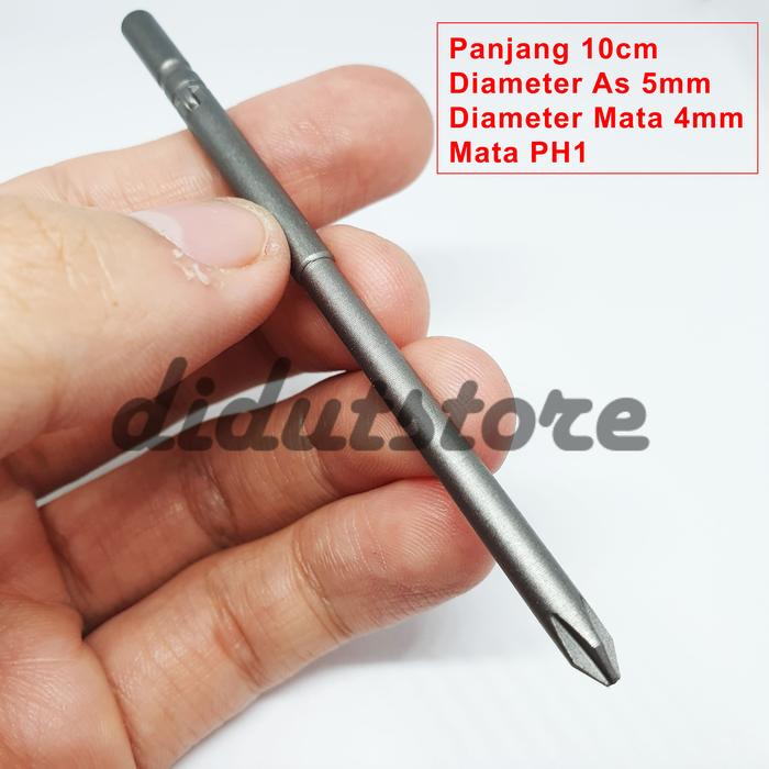 Gambar Mata Obeng Listrik 5 x 4 x 100 mm PH1 Plus ( + ) dari didut.store undefined Tokopedia