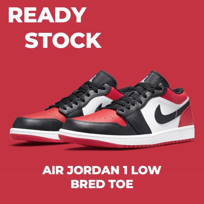 Sepatu Fake Bred Toe Nike Air Jordan Low Bred Toe