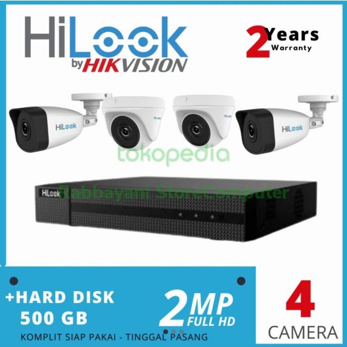 Gambar Paket Lengkap Cctv hilook 4 Camera dari Rabbayani Branded Store undefined Tokopedia