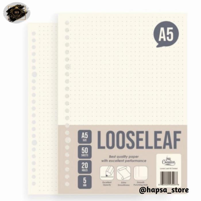 Gambar Isi Binder File - Loose Leaf A5/ B5 Ina Creative Grid dan Dotted - A5 Dotted Titik dari Hapsastore.15 undefined Tokopedia