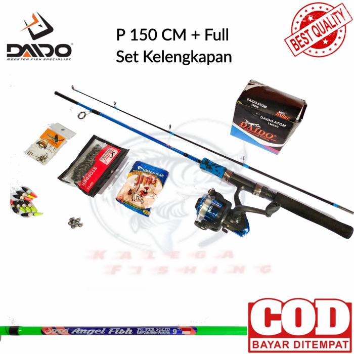 Gambar [ Bayar Ditempat] Joran Set Pancing Murah Kekuatan 10 kg - SET REEL DAIDO, 135 Cm dari OPFHISING PATI undefined Tokopedia