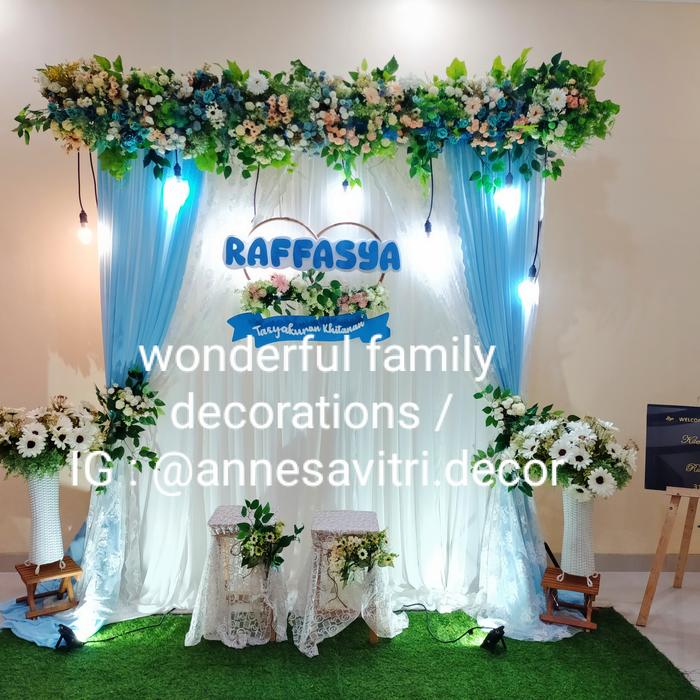 Gambar dekorasi backdrop khitanan 2.2mtr (tanpa tulisan styrofoam) dari Wonderful Family Decorations-Anne Savitri undefined Tokopedia