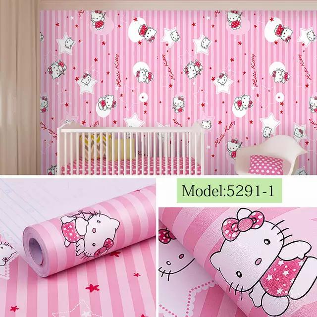 Gambar Wallpaper Stiker Dinding Meja Anak Karakter Kartun Hello Kitty - HK Salur Pink dari Ahmad-Shop_NEW undefined Tokopedia