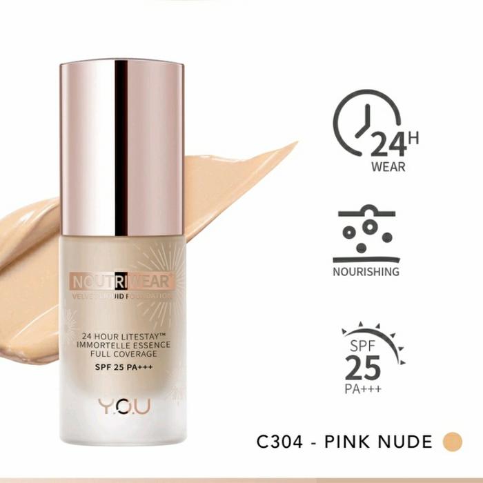 Gambar YOU Noutriwear+ Velvet Liquid Foundation 20ml - MEDIUM BEIGE dari MearaKosmetik undefined 5 Tokopedia