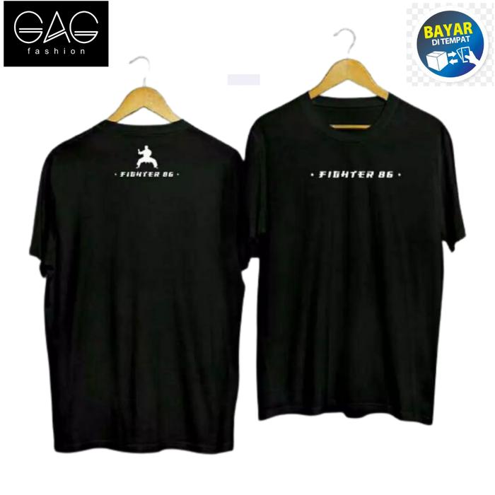 Gambar kaos baju fighter 86 pencak silat/kaos distro untuk pria dan wanita - Hitam, S dari gag fashion undefined Tokopedia