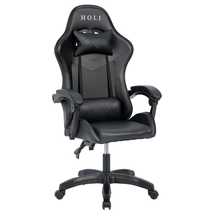 Gambar HOLI Kursi Gaming Chair Computer Bangku Gaming Game Murah HL-502 - HITAM NON Ftrs dari HOLI SHOP INDO undefined Tokopedia