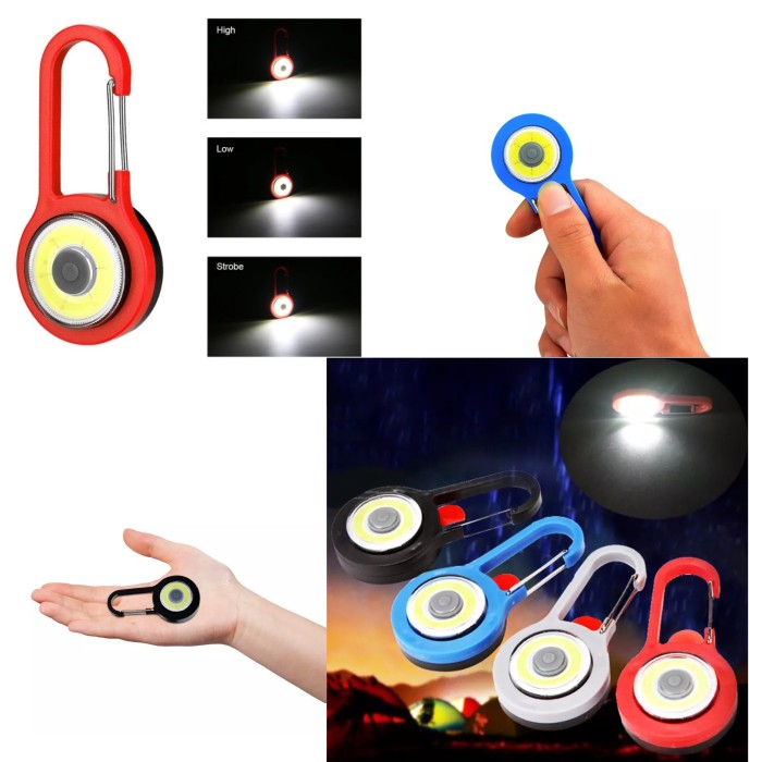 Gambar Cob Led Carabiner Lampu Saku Ransel Gantungan Kunci Camping Kemah dari Cybercyber undefined Tokopedia