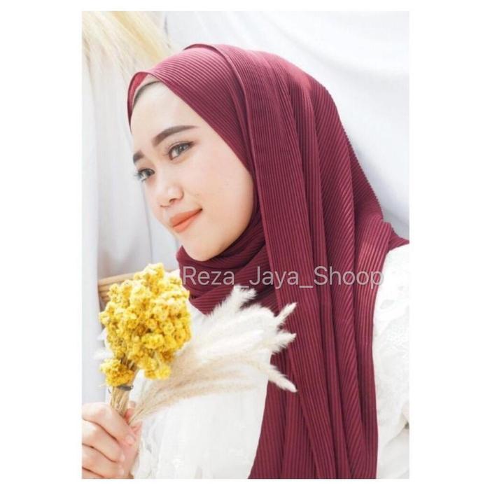 Gambar 0521- KERUDUNG PASMINA FULL PLISKET/ KERUDUNG VIRAL - ijo botol dari syahidahgi store undefined Tokopedia