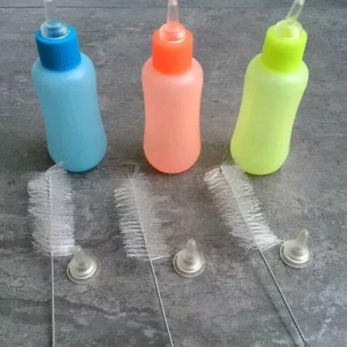 Gambar Botol Dot Susu Kucing, Anjing, Musang, Kelinci Baru Lahir Nipple Kecil - 100ml komplit dari LupLup Pet Shop undefined Tokopedia