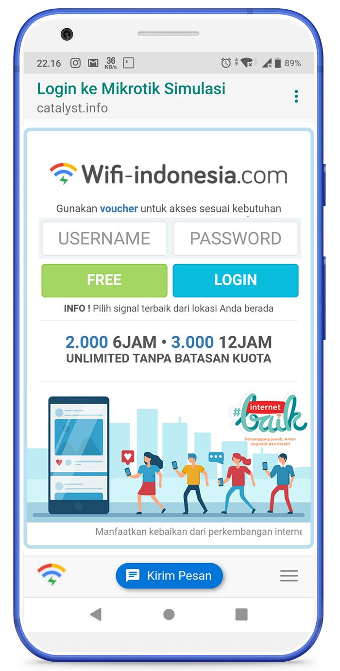 Gambar LOGIN PAGE HOTSPOT MIKROTIK - Original Resmi Wifi-indonesia.com - UserPass/Member dari LIVEON undefined Tokopedia