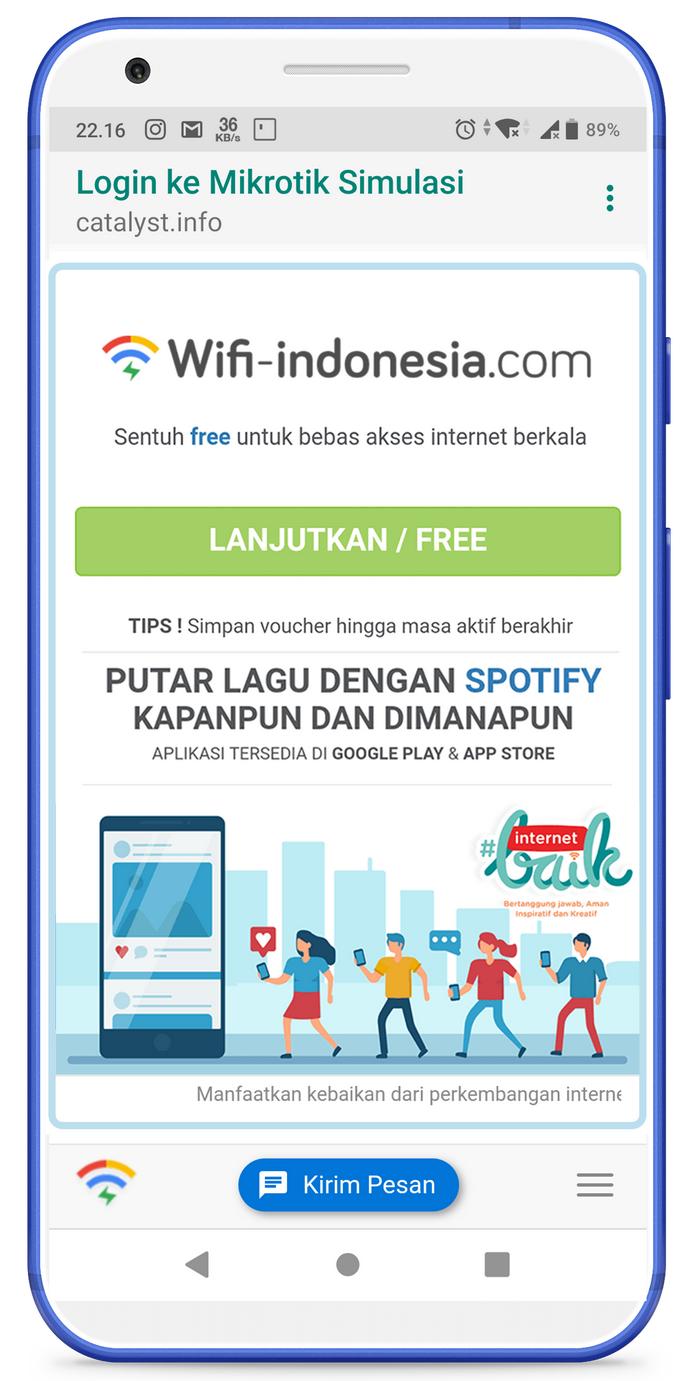 Gambar LOGIN PAGE HOTSPOT MIKROTIK - Original Resmi Wifi-indonesia.com - Free/Lanjutkan dari LIVEON undefined Tokopedia