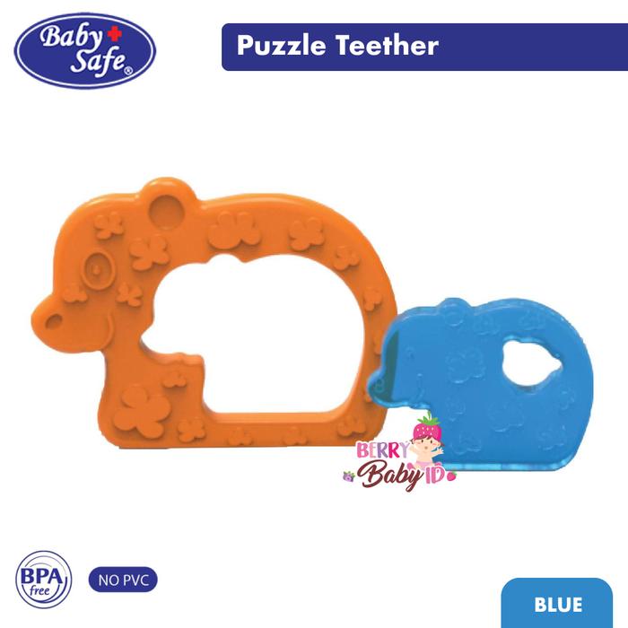 Gambar Baby Safe 2-in-1 Puzzle Teether Gigitan Bayi Isi Air Steril TT008 - Blue dari Berry Baby undefined Tokopedia