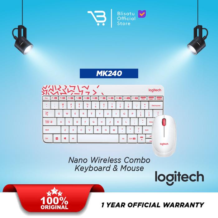 Gambar LOGITECH WIRELESS COMBO MK240 ORIGINAL /LOGITECH WIRELESS COMBO MK 240 - Putih dari Blisatu.id undefined Tokopedia