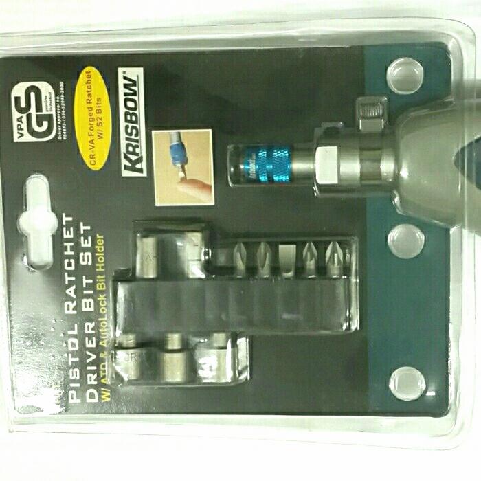 Gambar PISTOL RATCHET DRIVER BIT KRISBOW 10 PCS dari Joyfull Accesories undefined Tokopedia