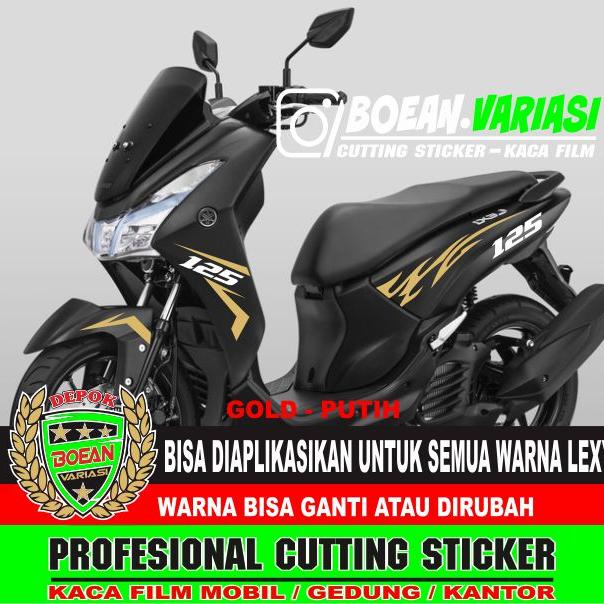 Gambar Sticker Cutting Keren Yamaha Lexy - Gold - Putih dari boean variasi undefined Tokopedia