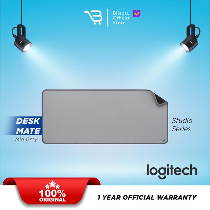 Gambar Logitech Desk Mat Studio Series Mouse Pad Mousepad Logitech - MID GREY dari Blisatu.id undefined Tokopedia