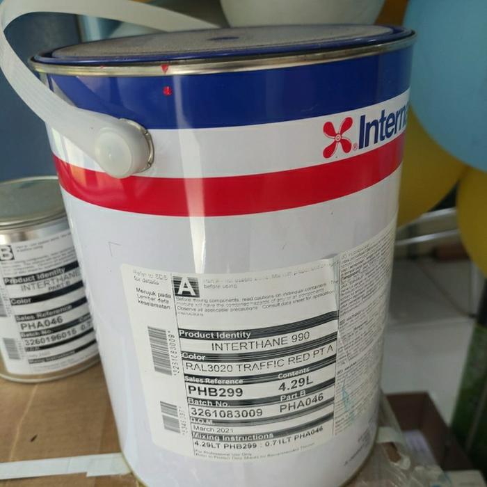 Gambar International Paint - Interthane 990 RAL 3020 (Traffic Red) dari International Paint Supplier_NEW undefined Tokopedia