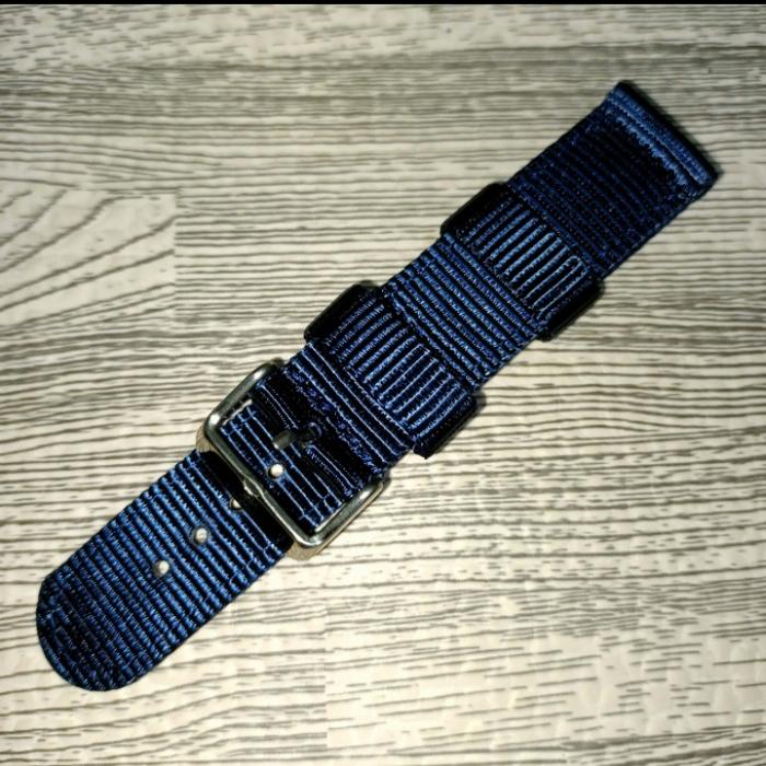 Gambar tali jam tangan strap arloji KANVAS CANVAS NYLON Berkualitas murah - Biru, 22mm dari Rickstar Shop undefined Tokopedia
