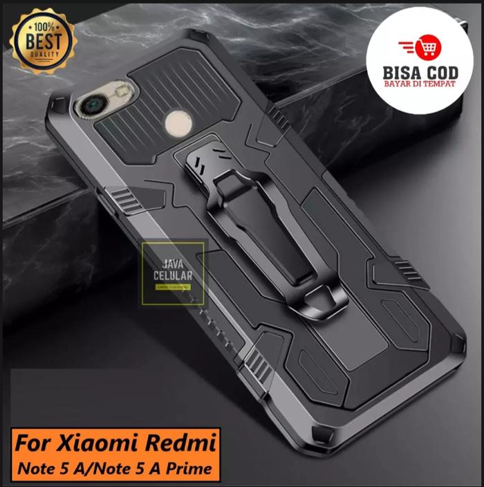 Gambar Casing XIAOMI REDMI NOTE 5A/5A PRIME Shockproof KickStand Clip Rugged - Hitam, REDMI NOTE 5A dari Java Acc Store undefined Tokopedia