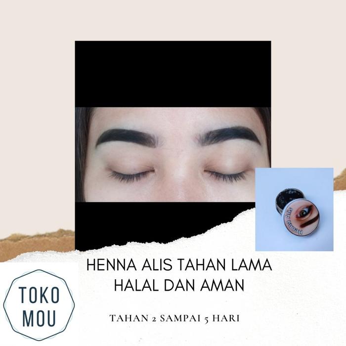 Gambar HENNA ALIS HALAL TAHAN LAMA 2 - 5 HARI - Hitam dari MOU COLLECTION_NEW undefined Tokopedia